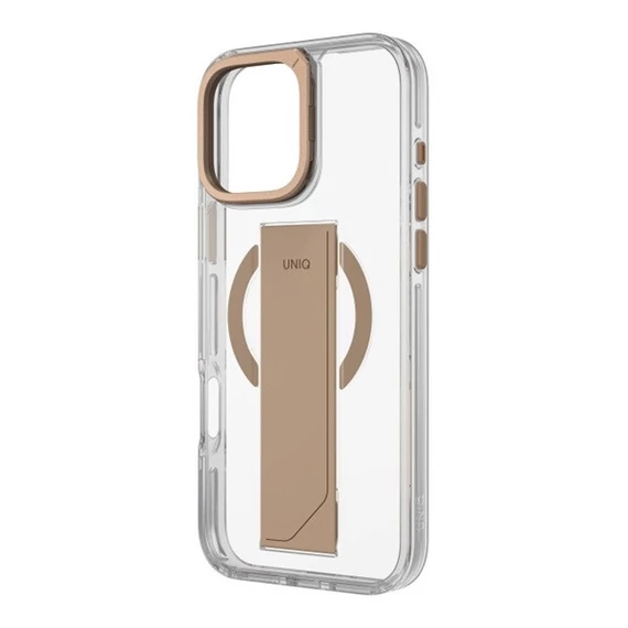 Uniq Heldro Max iPhone 16 Pro Max MagSafe tok kitámasztóval,  arany