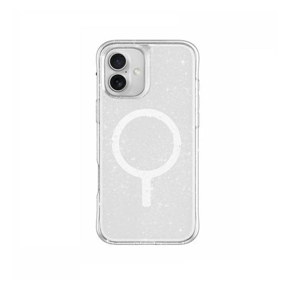 Uniq Lifepro Extreme Apple iPhone 16 Plus csillámos szilikon tok, átlátszó