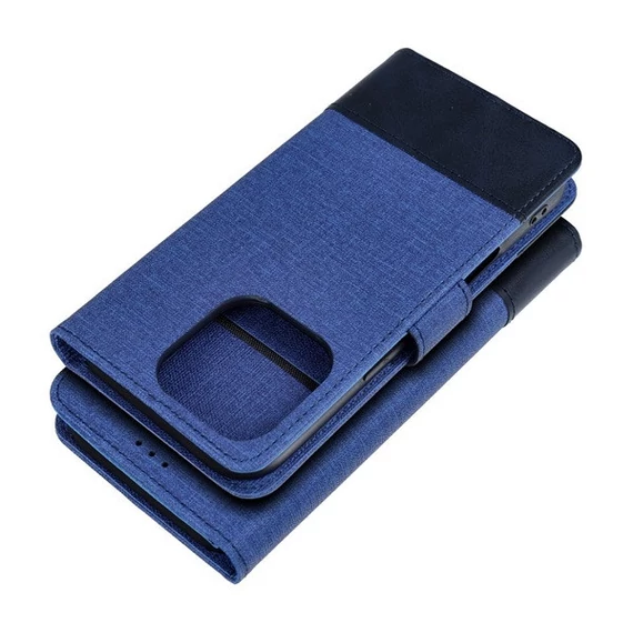 Gomma iPhone 16 flip/oldalra nyíló tok kártyatartó résszel, kék