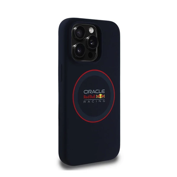Red Bull Red Ring iPhone 14 Pro szilikon MagSafe tok, tengerészkék