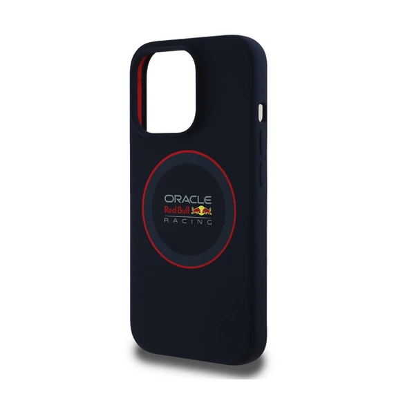 Red Bull Red Ring iPhone 14 Pro szilikon MagSafe tok, tengerészkék