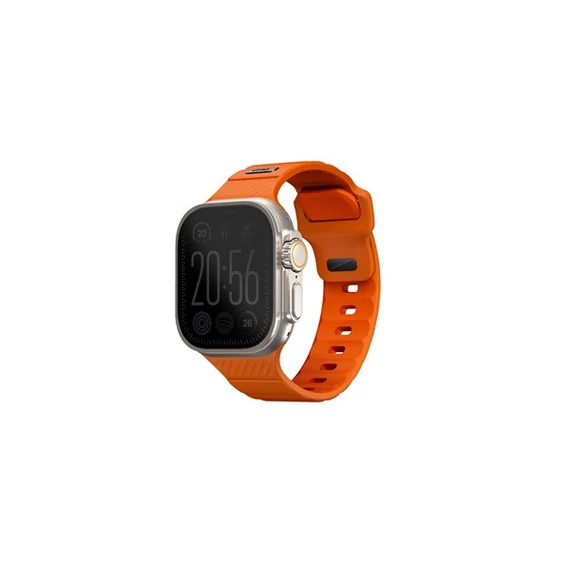Uniq Stride KFM Apple Watch 49mm gumis szilikon szíj, narancs