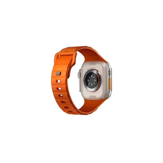 Uniq Stride KFM Apple Watch 49mm gumis szilikon szíj, narancs
