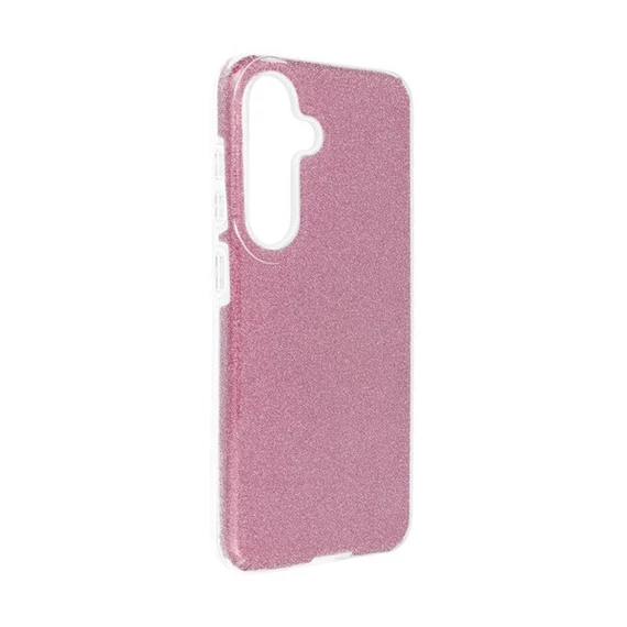 Samsung Galaxy S25 csillámos hátlap tok, rózsaszín