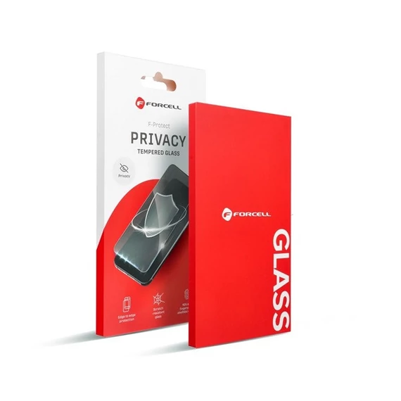 Forcell Privacy Iphone 15 Pro betekintésgátló kijelzővédő üvegfólia,fekete