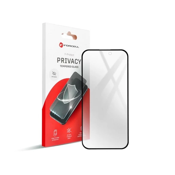 Forcell Privacy Iphone 15 Pro betekintésgátló kijelzővédő üvegfólia,fekete