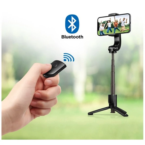 Spigen Gimbal Bluetooth Selfie-bot, tripod S610W, fekete