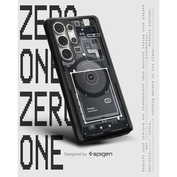 Spigen Ultra Hybrid MagFit Samsung Galaxy S25 Ultra tok, Zero One, fekete