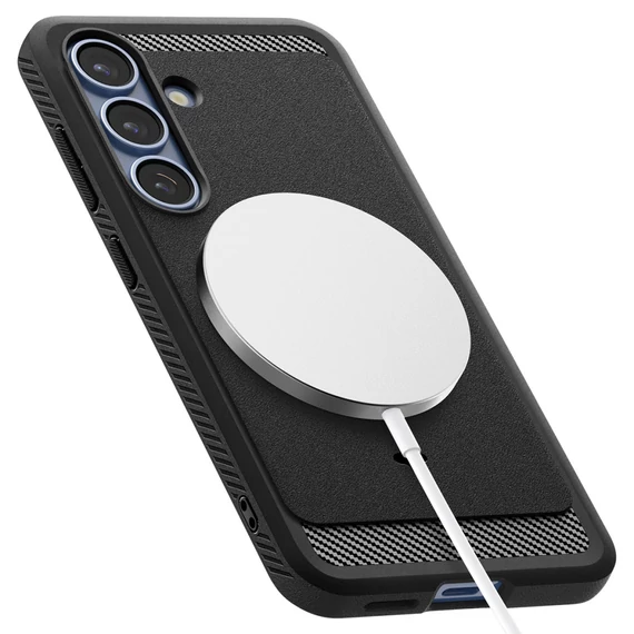 Spigen Rugged Armor MagFit Samsung Galaxy S25+ tok, Matte, fekete