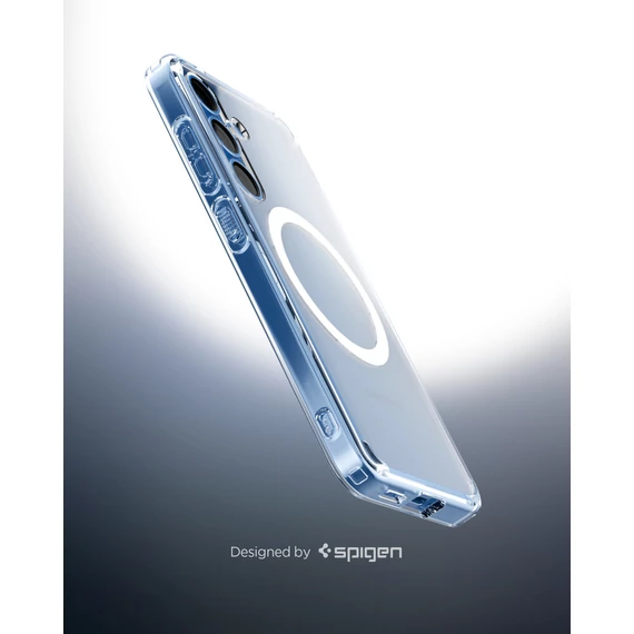 Spigen Ultra Hybrid MagFit Samsung Galaxy S25 tok, Clear White, átlátszó-fehér