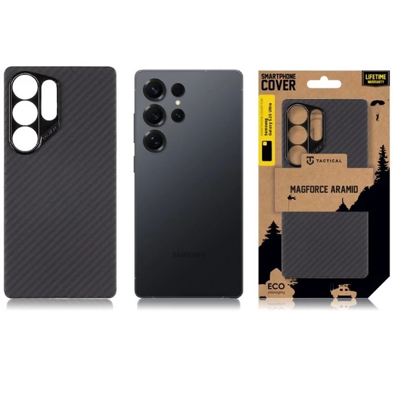 Tactical MagForce Aramid Samsung Galaxy S25 Ultra MagSafe kompatibilis tok, fekete