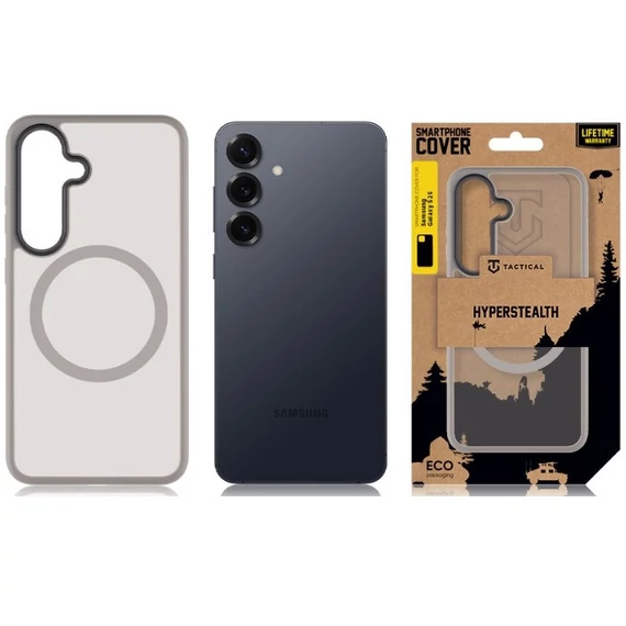 Tactical MagForce Hyperstealth Samsung Galaxy S25 hátlap tok, áttetsző/világosszürke