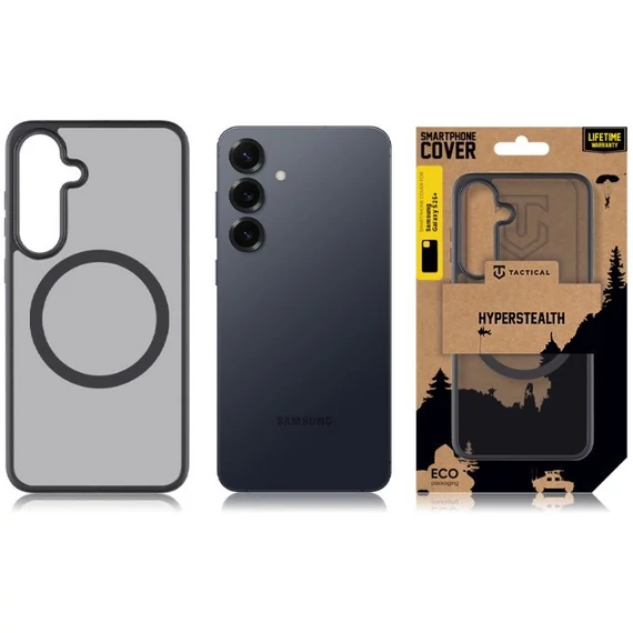 Tactical MagForce Hyperstealth Samsung Galaxy S25+ hátlap tok, áttetsző/sötétszürke
