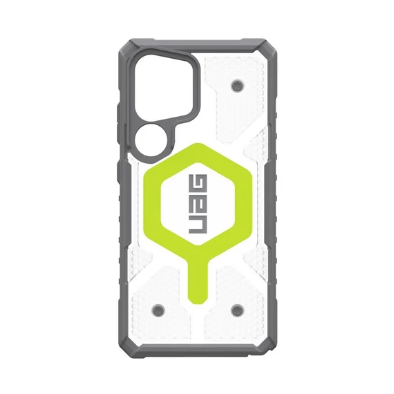 UAG Pathfinder Samsung Galaxy S25 Ultra Clear Magsafe tok, active neon lanyard