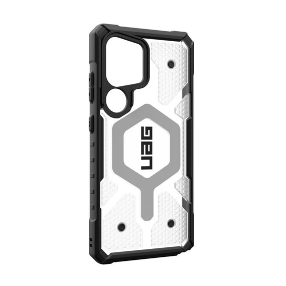 UAG Pathfinder MagSafe Samsung Galaxy S25 Ultra clear hátlap tok, ezüst