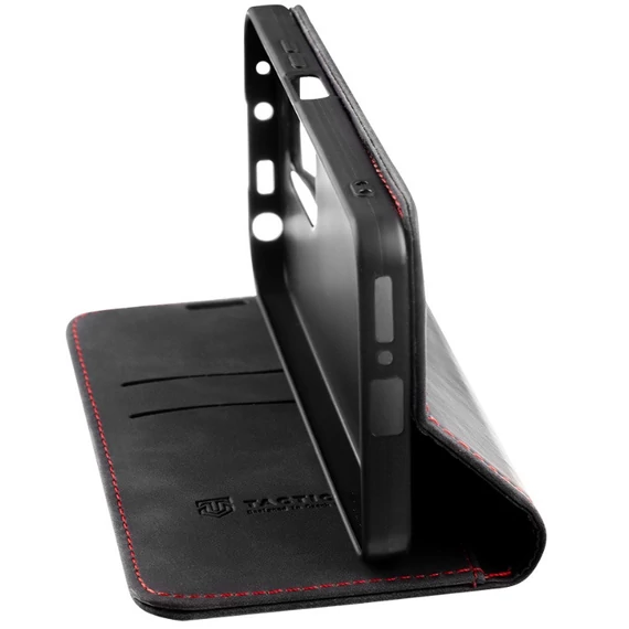 Tactical Xproof Apple iPhone 16e flip/oldalra nyíló tok, fekete