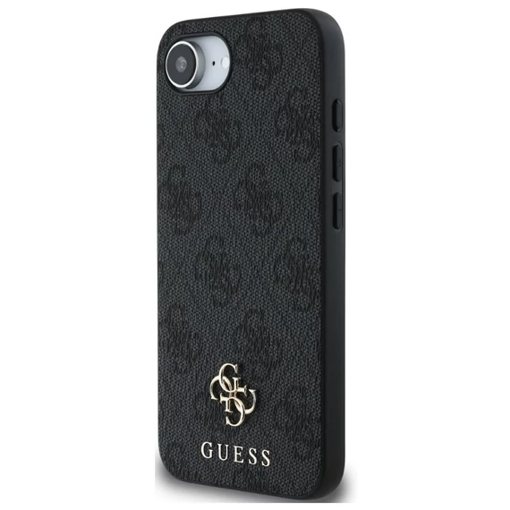 Guess PU 4G Small Metal Logo Apple iPhone 16e MagSafe hátlap tok, sötétszürke