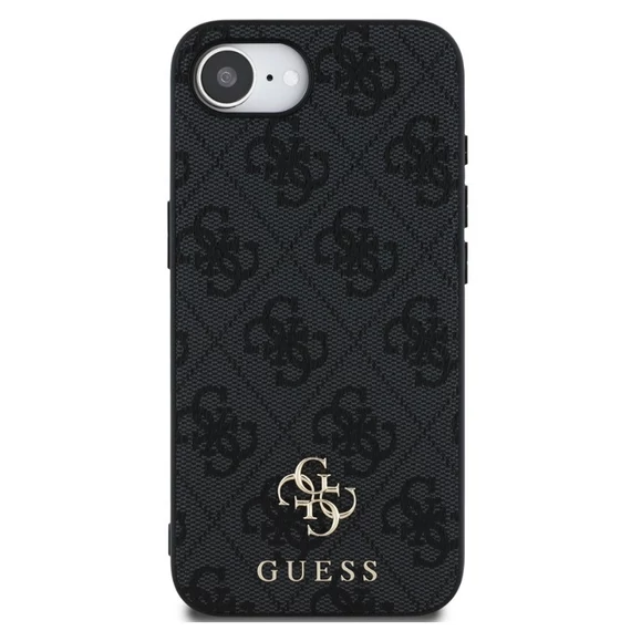 Guess PU 4G Small Metal Logo Apple iPhone 16e MagSafe hátlap tok, sötétszürke