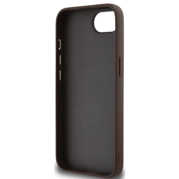 Guess PU 4G Metal Logo Apple iPhone 16e hátlap tok, barna