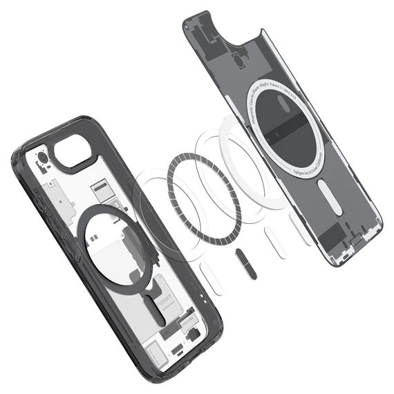 Spigen Ultra Hybrid MagFit Apple iPhone 16e MagSafe tok, Zero One, fekete