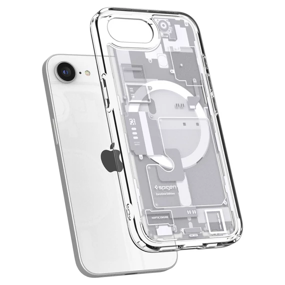 Spigen Ultra Hybrid MagFit Apple iPhone 16e MagSafe tok, Zero One, fehér