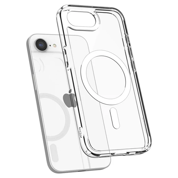 Spigen Ultra Hybrid MagFit Apple iPhone 16e MagSafe tok, Clear White, átlátszó-fehér