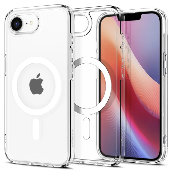 Spigen Ultra Hybrid MagFit Apple iPhone 16e MagSafe tok, Clear White, átlátszó-fehér