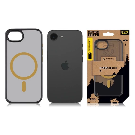 Tactical MagForce Hyperstealth 2.0 Apple iPhone 16e magsafe tok, fekete/sárga