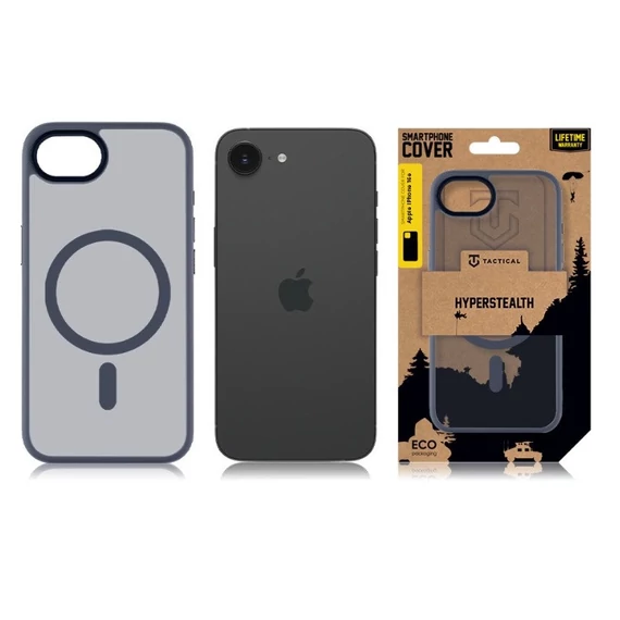 Tactical MagForce Hyperstealth Apple iPhone 16e MagSafe tok, áttetsző/sötétkék