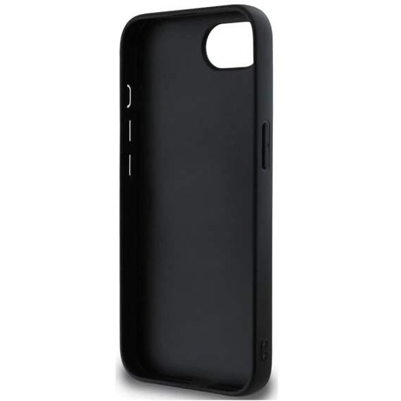 Guess PU Grained 4G Metal Logo Apple iPhone 16e hátlap tok, fekete