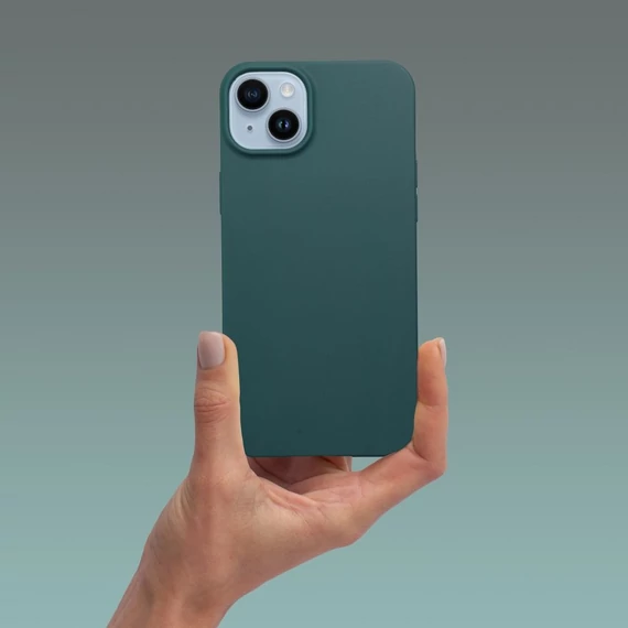 Matt szilikon Samsung Galaxy A56 tok, sötétzöld