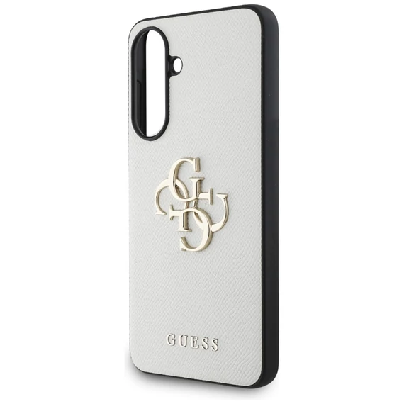 Guess Grained Big 4G Logo Small Classic Logo Samsung Galaxy A56 kemény hátlap tok, bézs