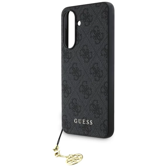 Guess 4G Charms Collection Samsung Galaxy A56 kemény hátlap tok, fekete