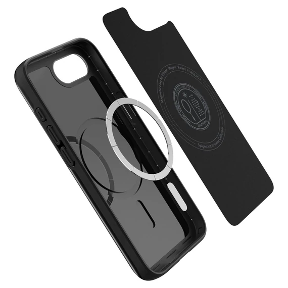 Spigen Thin Fit MagFit Apple iPhone 16e tok, Black, fekete