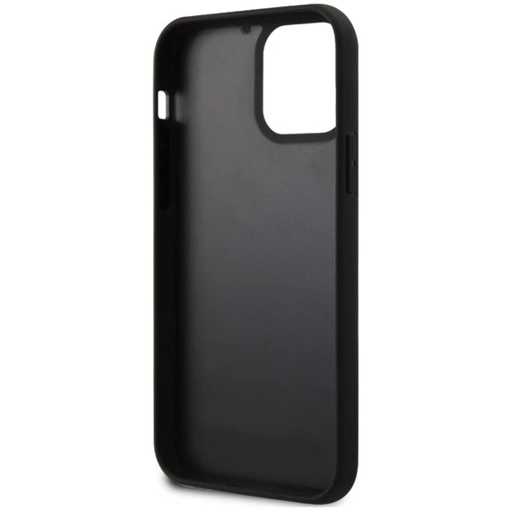 Karl Lagerfeld 3D Rubber Karl and Choupette Apple iPhone 12 / 12 Pro hátlap tok, fekete