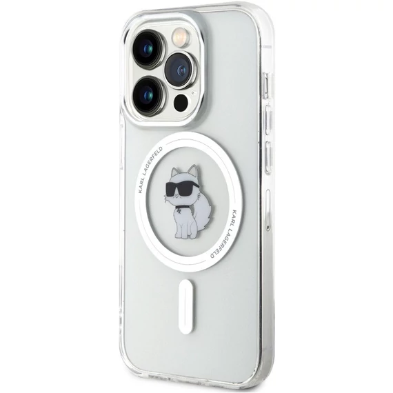 Karl Lagerfeld IML Choupette Apple iPhone 15 Pro MagSafe tok, átlátszó
