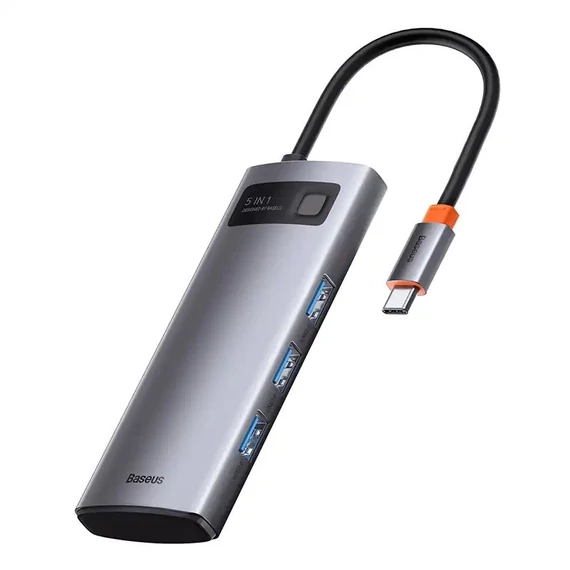 Baseus 5 az 1-ben hub USB-C - 3x USB-A 3.0 + HDMI + USB-C, PD