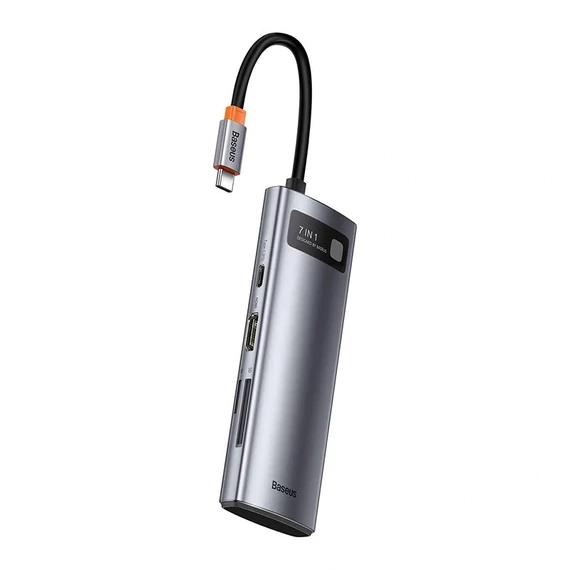 Baseus 7 az 1-ben hub USB-C - 2x USB-A 3.0 + HDMI + USB-C, PD