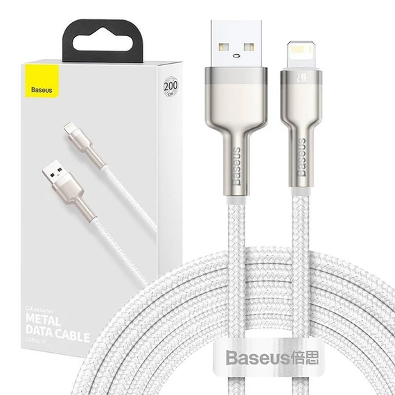Baseus Cafule USB-Lightning kábel, 2,4A, 2m, fehér