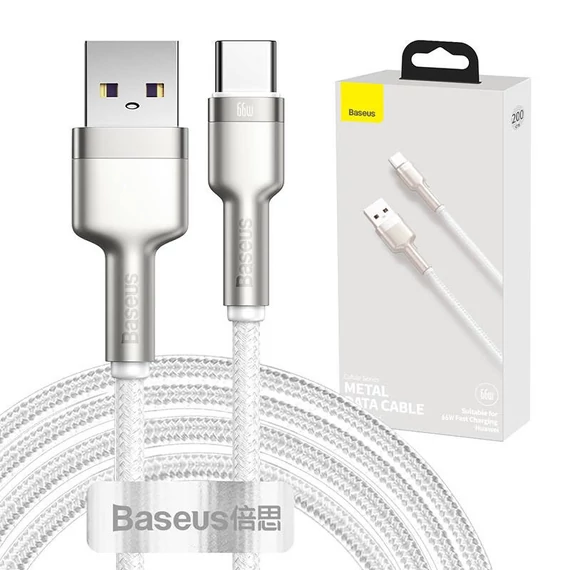 Baseus Cafule USB-USB-C kábel, 66 W, 2 m, fehér