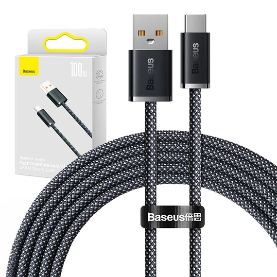Baseus Dynamic Series USB-USB-C kábel, 100W, 2m, fekete