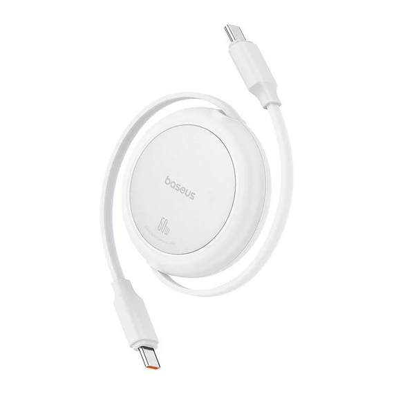 Baseus Free2Pull Mini USB-C to USB-C USB kábel, 60W, 1m, fehér