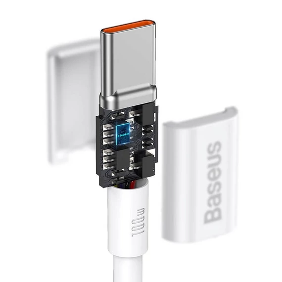 Baseus Superior Series USB-C-USB-C kábel, 100 W, 2 m, fehér