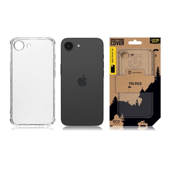 Tactical TPU Plyo Apple iPhone 16e hátlap tok, átlátszó
