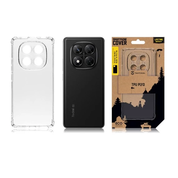 Tactical TPU Plyo Xiaomi Redmi Note 14 Pro (Global) / Poco X7 hátlap tok, átlátszó