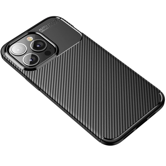 Forcell Carbon Premium Xiaomi Redmi Note 14 Pro 5G karbon mintás szilikon tok, fekete