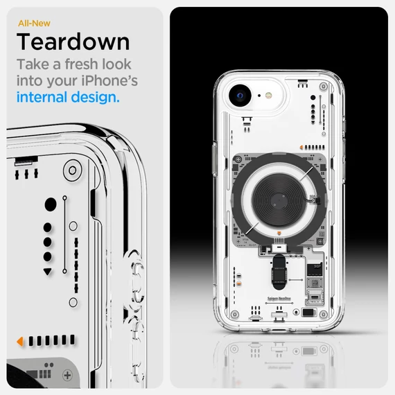 Spigen Ultra Hybrid MagFit Apple iPhone 16e tok, Neo One MagSafe, átlátszó