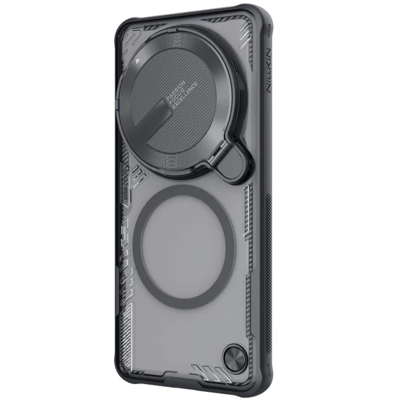 Nillkin Iceblade Prop Xiaomi 15 Ultra mágneses szilikon tok, fekete-átlátszó