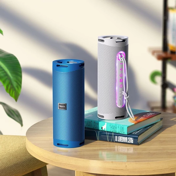 Hoco bluetooth / hordozható hangszóró beépített világítással, kék