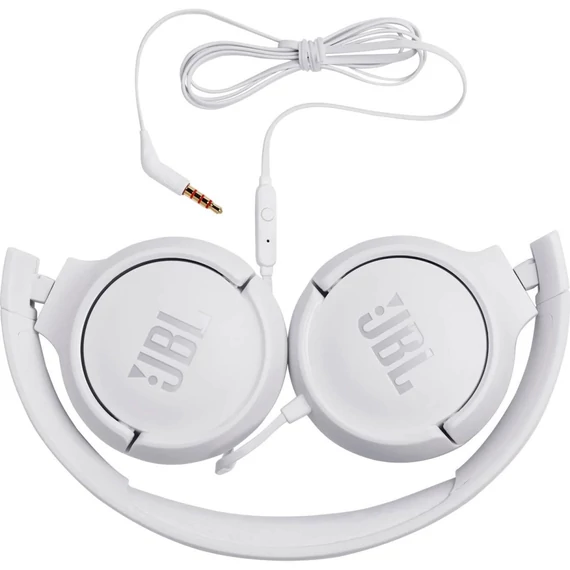 JBL Tune 500 vezetékes fejhallgató, 3.5mm jack, fehér